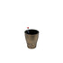 Empty gold self-watering plant pot with visible reservoir