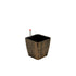 Stylish gold brush painted self-watering flower pot – ideal for indoor plants