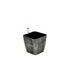 Sleek silver self-watering planter with brush paint finish for modern home decor