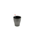 Grey sleek glossy planter with self-watering system for plants.