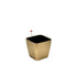 Elegant gold glossy self-watering pot for plants and decor