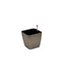 Modern graphite glossy self-watering planter for home or office
