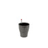 Red sandblasted self-watering pot set with inner black pot and water level tube.
