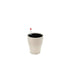 White sandblasted self-watering flower pot with water level indicator – modern indoor planter.